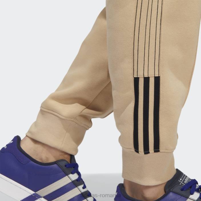 Adidas pantaloni de jogging fleece sst bej adidas bărbați bej/negru 2JBN15270