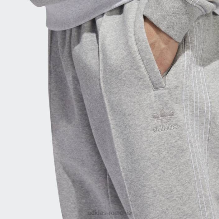 Adidas pantaloni de jogging fleece sst gri mediu bărbați gri mediu/alb 2JBN15235