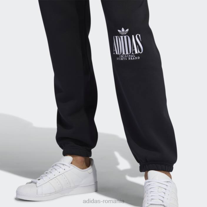Adidas pantaloni de jogging trefoil script negru bărbați negru 2JBN15157