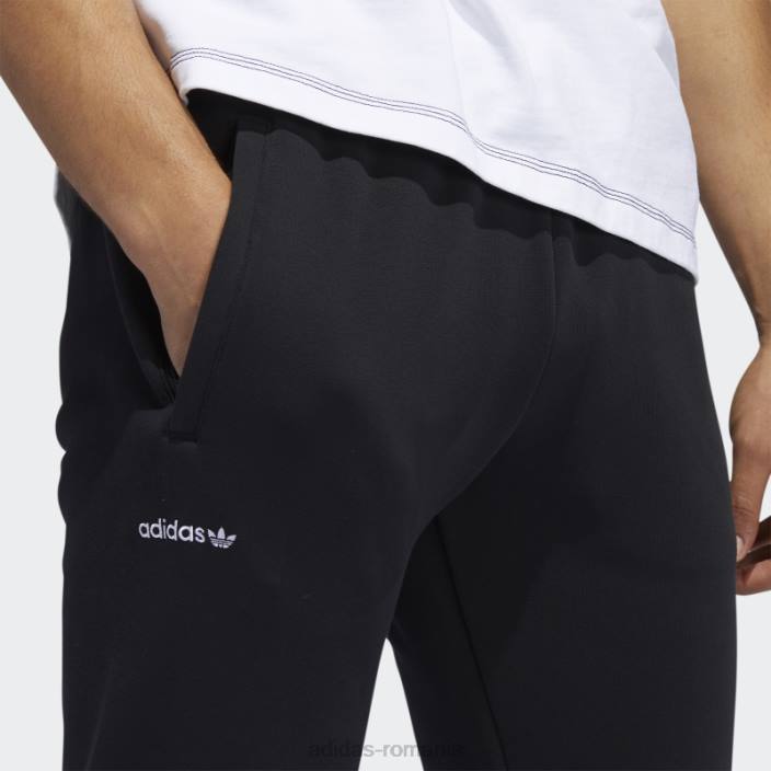 Adidas pantaloni de jogging trefoil script negru bărbați negru 2JBN15157