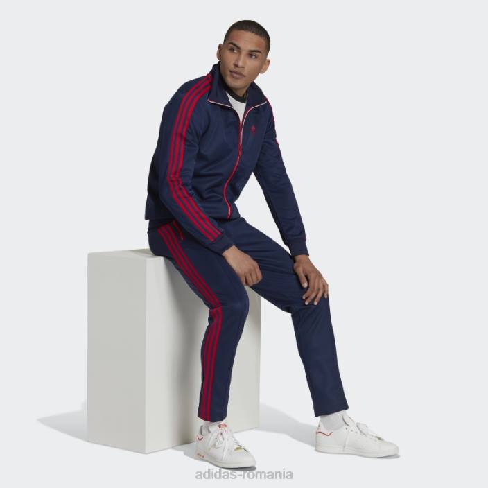 Adidas pantaloni de sport alb Beckenbauer fashion bărbați bleumarin/stacojiu/alb 2JBN1483