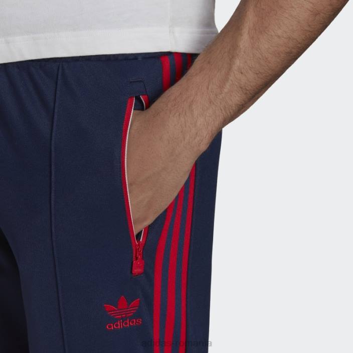 Adidas pantaloni de sport alb Beckenbauer fashion bărbați bleumarin/stacojiu/alb 2JBN1483