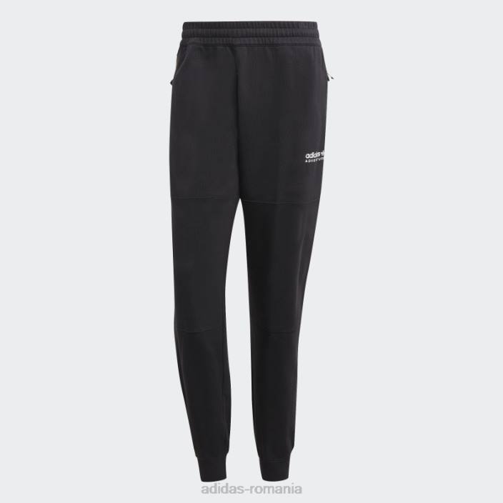 Adidas pantaloni de sport de aventură negri bărbați negru 2JBN5220