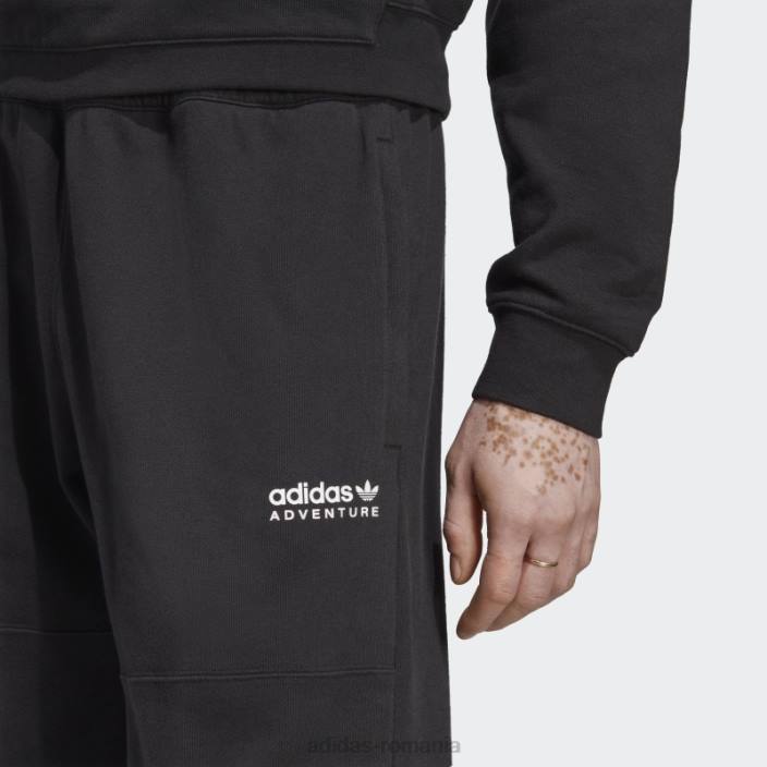 Adidas pantaloni de sport de aventură negri bărbați negru 2JBN5220