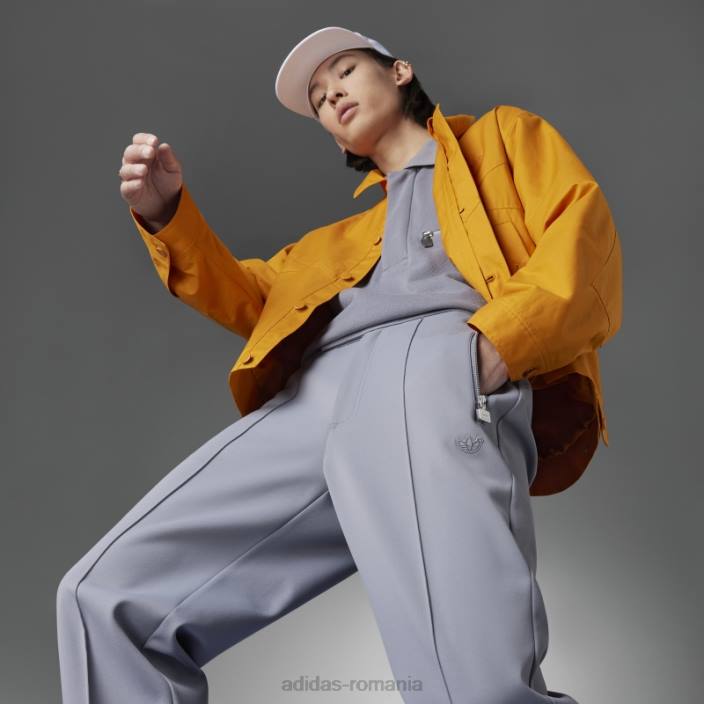 Adidas pantaloni de sport de tip tie-break gri albastru bărbați gri 2JBN6665