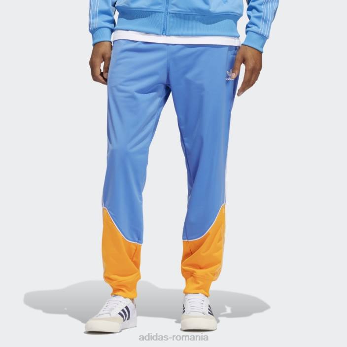 Adidas pantaloni de sport din tricot auriu sst bărbați auriu/albastru 2JBN7366