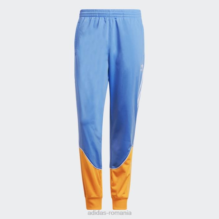 Adidas pantaloni de sport din tricot auriu sst bărbați auriu/albastru 2JBN7366