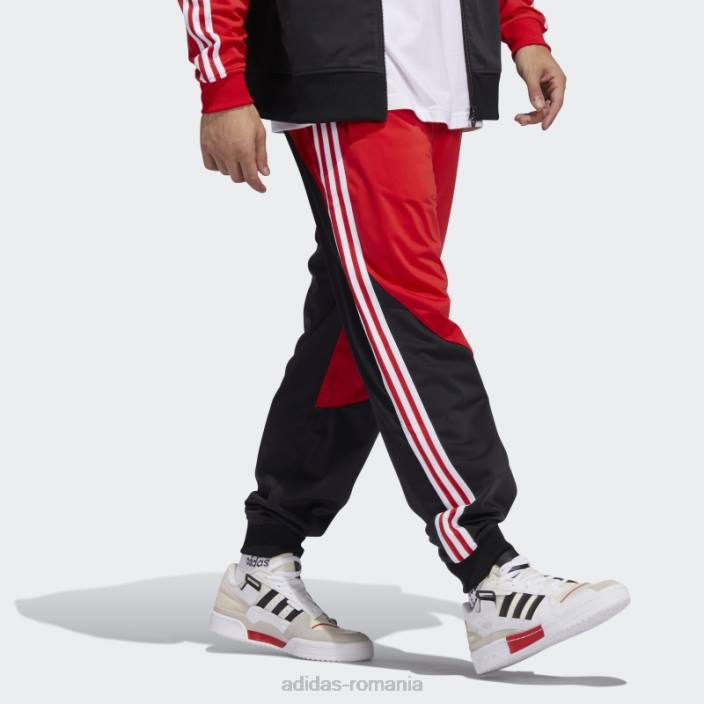 Adidas pantaloni de sport roșii sst blocați bărbați roșu/negru 2JBN7067