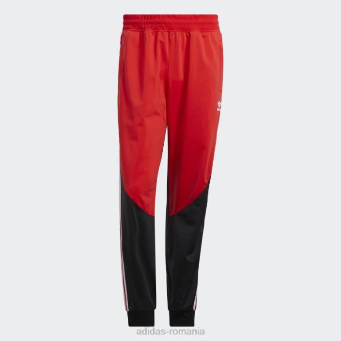 Adidas pantaloni de sport roșii sst blocați bărbați roșu/negru 2JBN7067