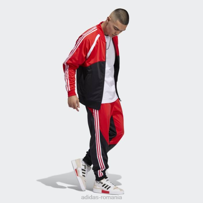 Adidas pantaloni de sport roșii sst blocați bărbați roșu/negru 2JBN7067