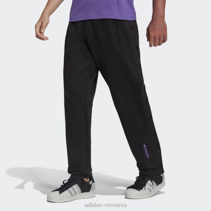 Adidas pantaloni de trening adibreak future negri bărbați negru 2JBN1633