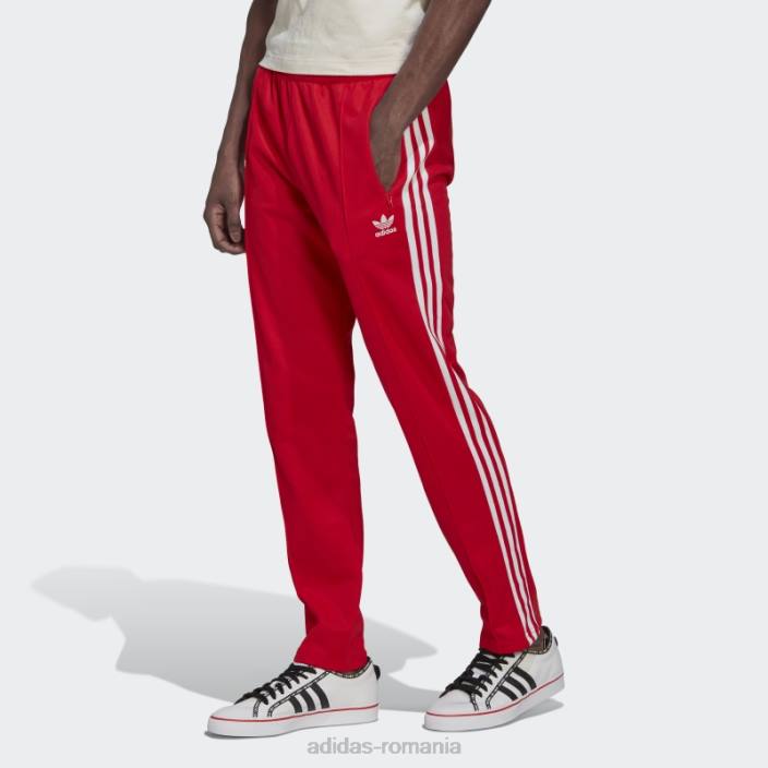 Adidas pantaloni de trening adicolor classics beckenbauer primeblue roșii bărbați roșu 2JBN13303