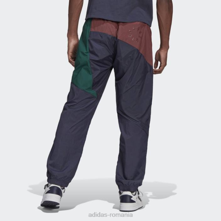 Adidas pantaloni de trening adicolor colorblock bleumarin bărbați bleumarin/visiniu/verde 2JBN15095
