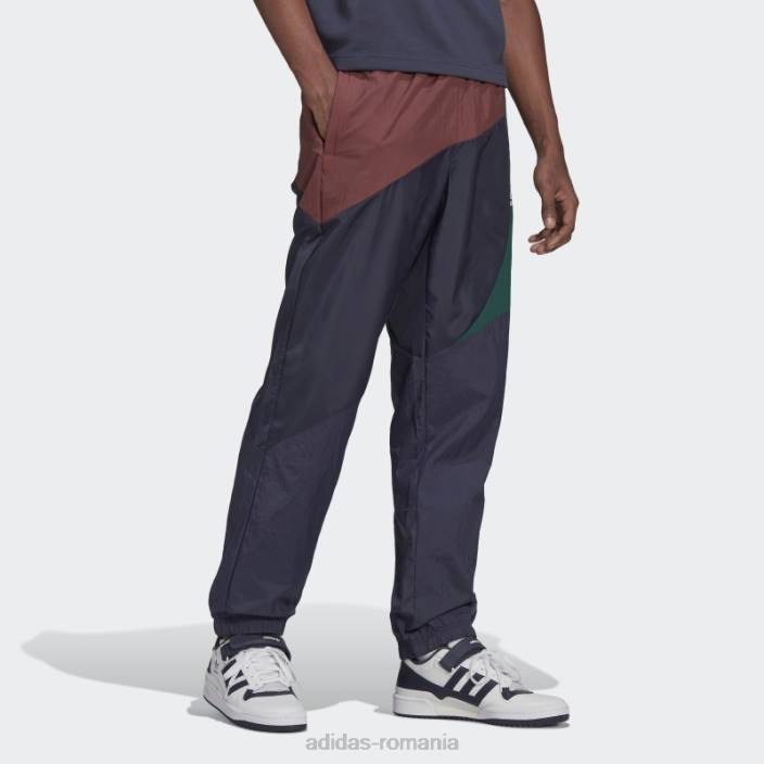 Adidas pantaloni de trening adicolor colorblock bleumarin bărbați bleumarin/visiniu/verde 2JBN15095