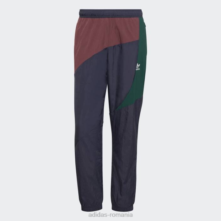 Adidas pantaloni de trening adicolor colorblock bleumarin bărbați bleumarin/visiniu/verde 2JBN15095