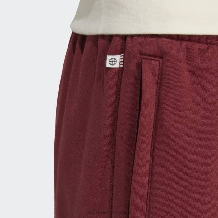 Adidas pantaloni de trening adicolor contempo french terry rosii bărbați roșu 2JBN6134