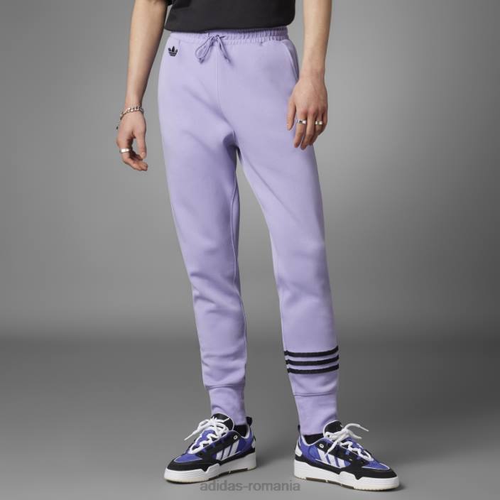 Adidas pantaloni de trening adicolor neuclassics lila bărbați liliac 2JBN4831