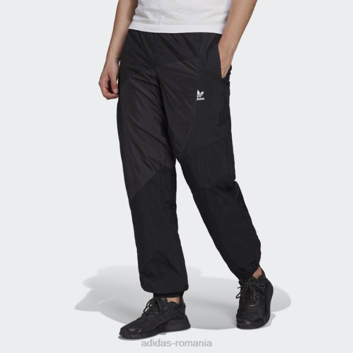 Adidas pantaloni de trening țesut complet bloc adicolor negru bărbați negru 2JBN14695
