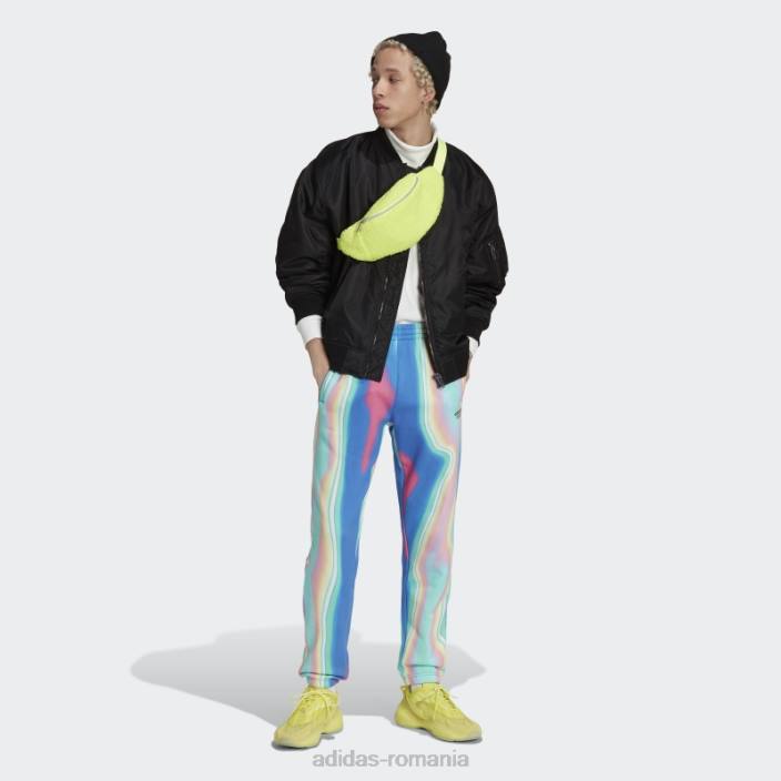 Adidas pantaloni de trening hyperreal cu imprimeu integral blue rush adidas bărbați papură albastră/negru 2JBN7338