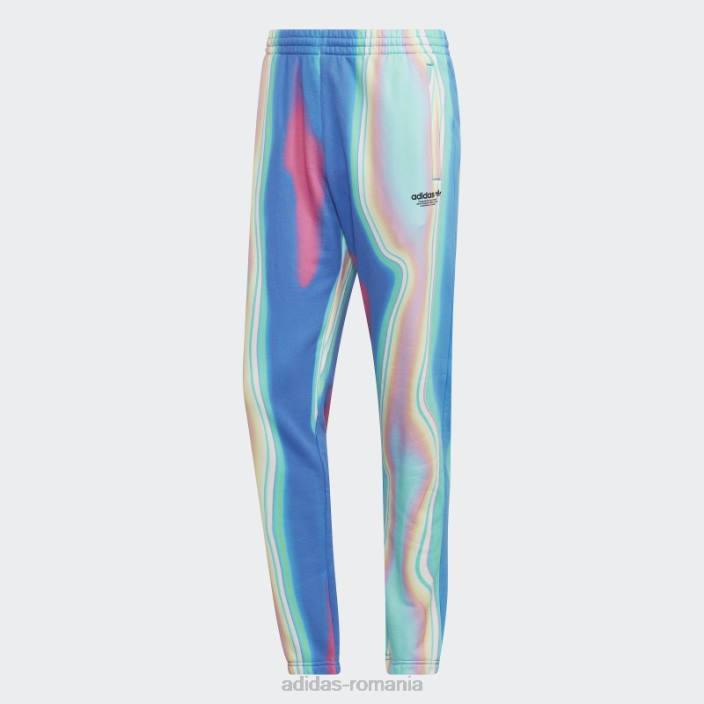 Adidas pantaloni de trening hyperreal cu imprimeu integral blue rush adidas bărbați papură albastră/negru 2JBN7338