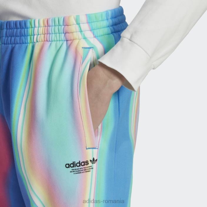 Adidas pantaloni de trening hyperreal cu imprimeu integral blue rush adidas bărbați papură albastră/negru 2JBN7338