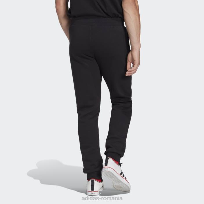 Adidas pantaloni de trening juventus essentials trefoil negru bărbați negru 2JBN13826