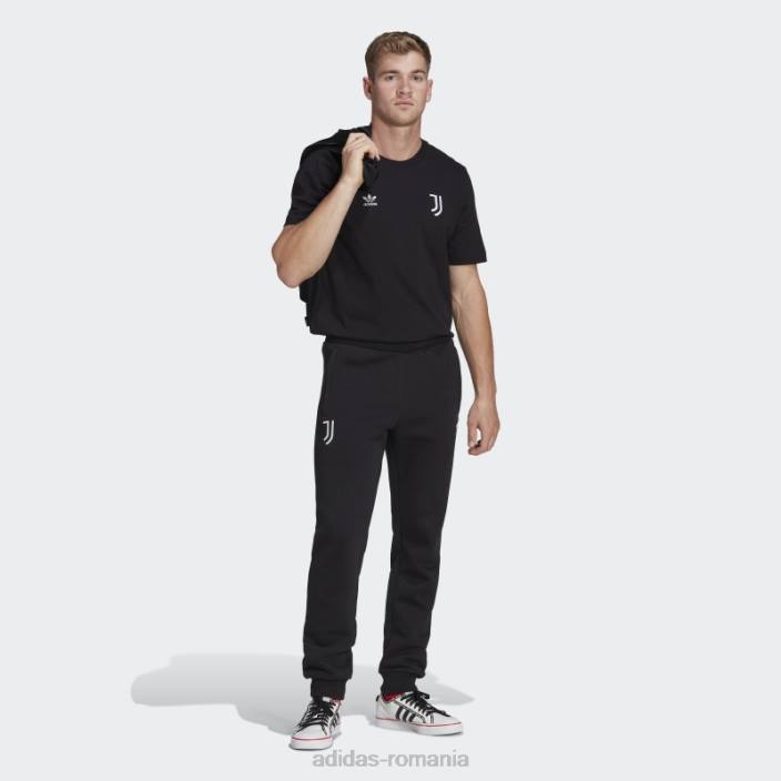 Adidas pantaloni de trening juventus essentials trefoil negru bărbați negru 2JBN13826