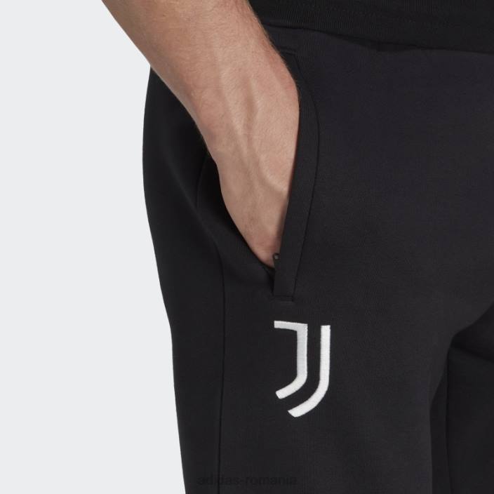 Adidas pantaloni de trening juventus essentials trefoil negru bărbați negru 2JBN13826