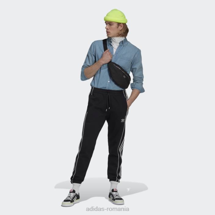 Adidas pantaloni de trening rekive negri fierbinți bărbați negru 2JBN5652