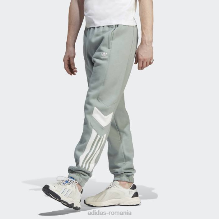 Adidas pantaloni de trening rekive verde argintiu fierbinte bărbați verde argintiu 2JBN5451