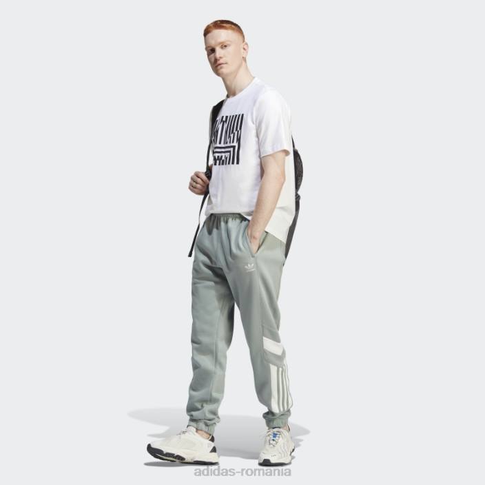 Adidas pantaloni de trening rekive verde argintiu fierbinte bărbați verde argintiu 2JBN5451