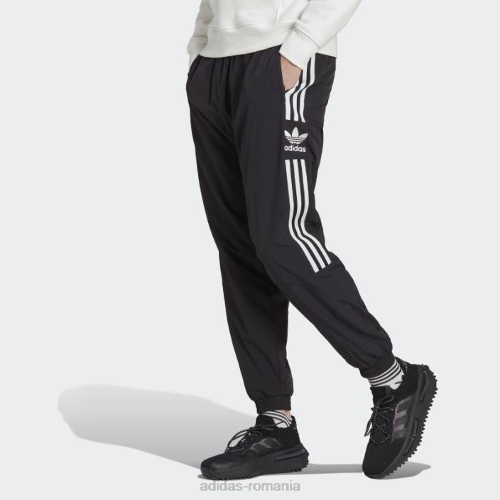 Adidas pantaloni de trening trifoil cu blocare adicolor classics negru bărbați negru 2JBN13111