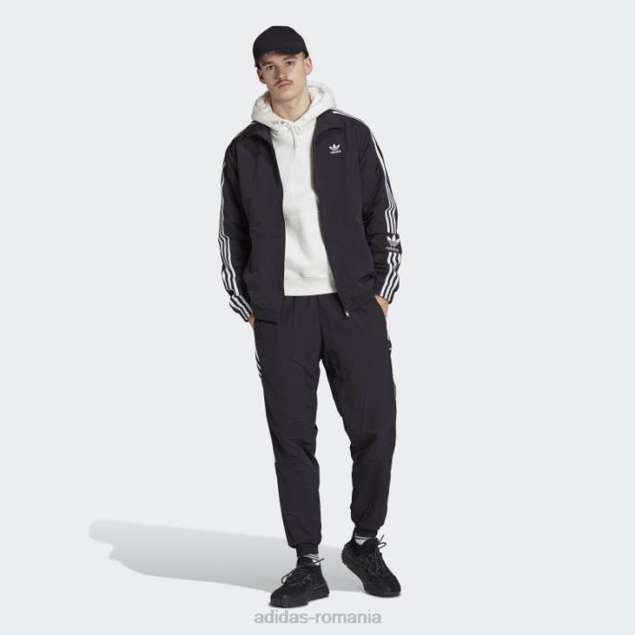 Adidas pantaloni de trening trifoil cu blocare adicolor classics negru bărbați negru 2JBN13111
