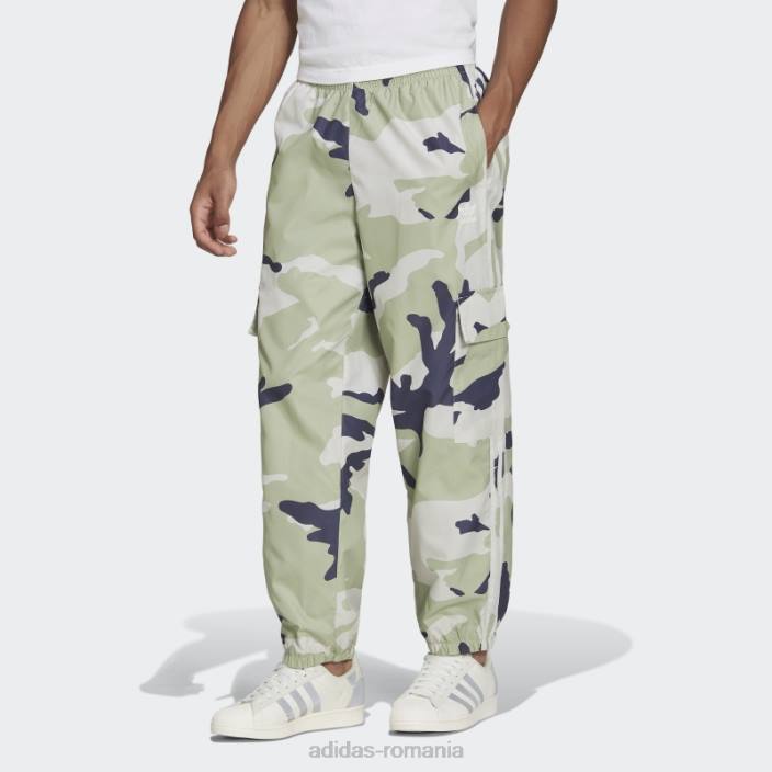 Adidas pantaloni din nailon camo cu grafică orbit gri bărbați orbita gri 2JBN7097