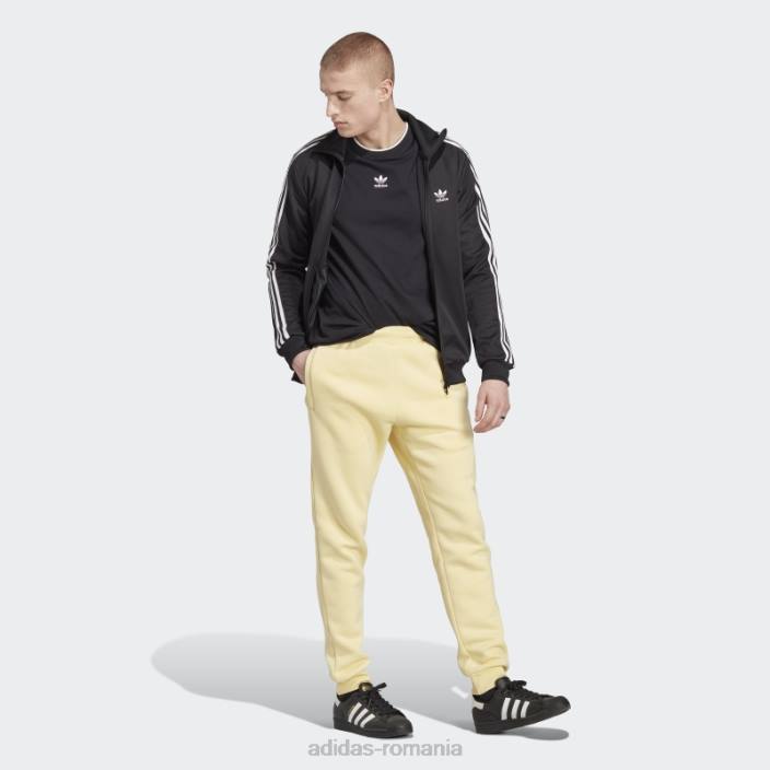 Adidas pantaloni esentiali trefoil galbeni bărbați galben 2JBN5584