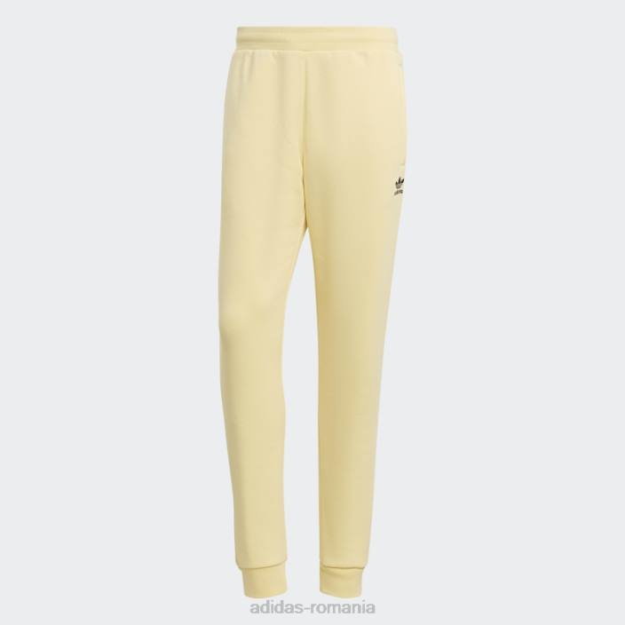 Adidas pantaloni esentiali trefoil galbeni bărbați galben 2JBN5584