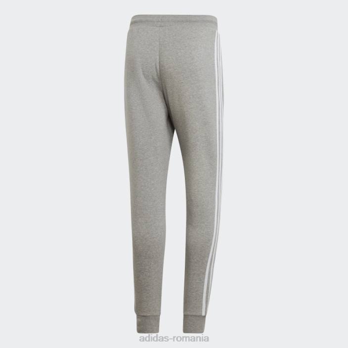 Adidas pantaloni gri mediu cu 3 dungi bărbați gri mediu 2JBN6803