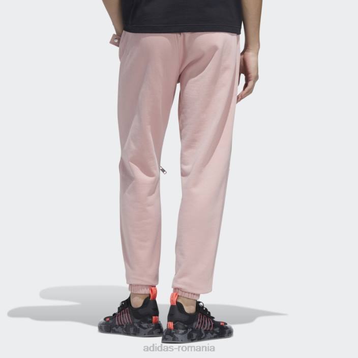 Adidas pantaloni mov din tricot cu fermoar bărbați mov 2JBN1541