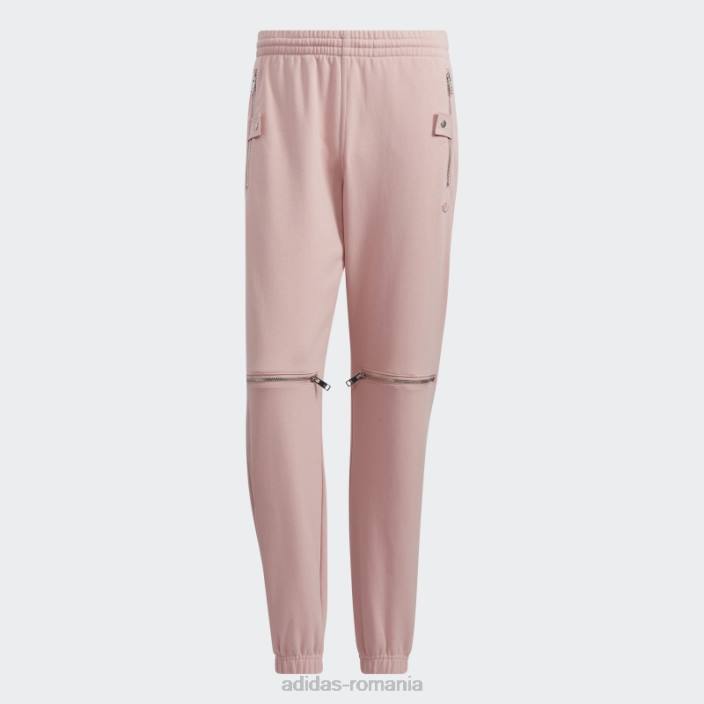Adidas pantaloni mov din tricot cu fermoar bărbați mov 2JBN1541