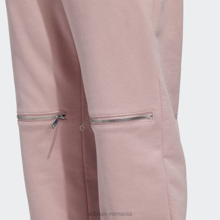 Adidas pantaloni mov din tricot cu fermoar bărbați mov 2JBN1541