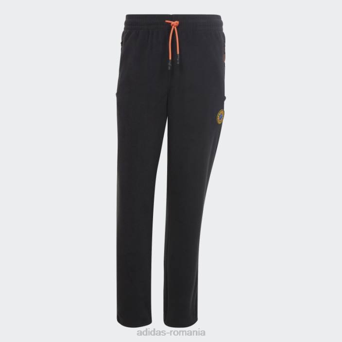 Adidas pantaloni negri din fleece polar wander hour adidas bărbați negru 2JBN7065