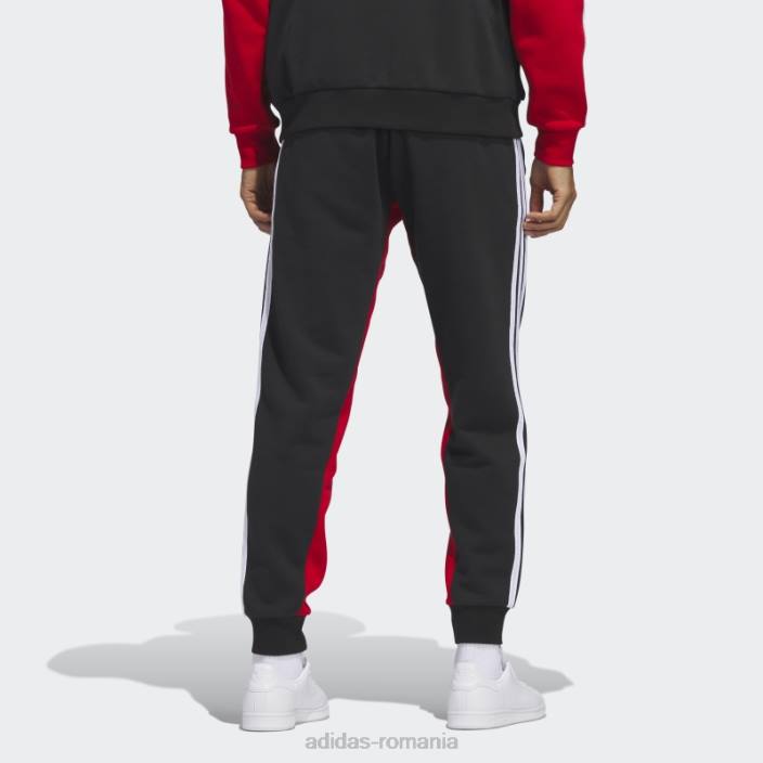 Adidas pantaloni negri sst fleece adidas bărbați negru/rosu 2JBN5457