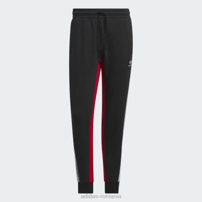 Adidas pantaloni negri sst fleece adidas bărbați negru/rosu 2JBN5457
