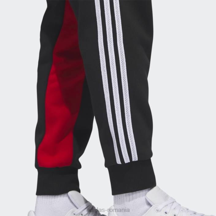 Adidas pantaloni negri sst fleece adidas bărbați negru/rosu 2JBN5457