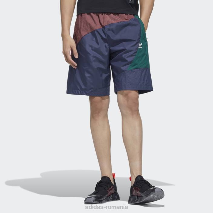 Adidas pantaloni scurți bleumarin îndrăzneț bărbați bleumarin/verde 2JBN1667