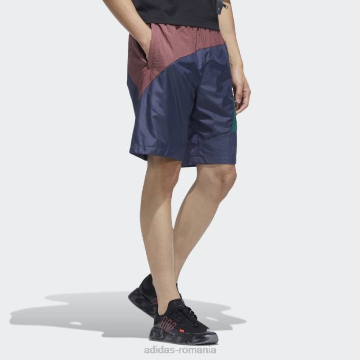 Adidas pantaloni scurți bleumarin îndrăzneț bărbați bleumarin/verde 2JBN1667