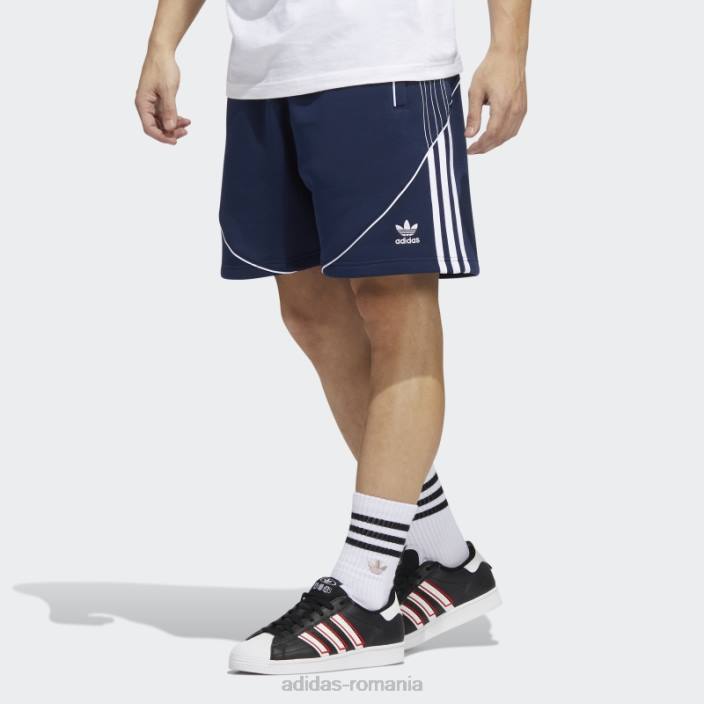 Adidas pantaloni scurți blumarin sst fleece adidas bărbați bleumarin/alb 2JBN14625