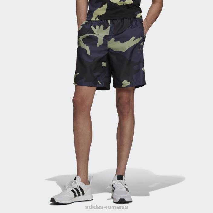 Adidas pantaloni scurți camo cu grafică bleumarin bărbați marina 2JBN14639