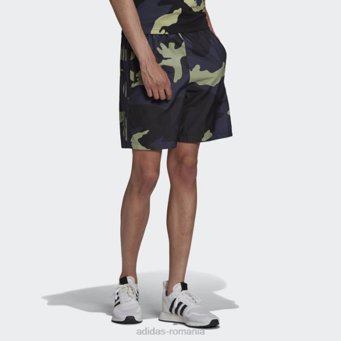 Adidas pantaloni scurți camo cu grafică bleumarin bărbați marina 2JBN14639