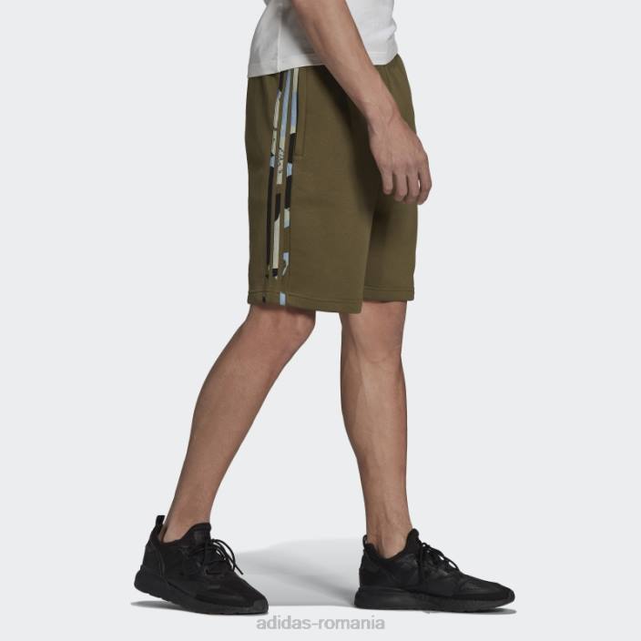 Adidas pantaloni scurți camo cu grafică olive bărbați măsline 2JBN15307